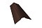 Планка конька фигурного 100x100 0,5 Quarzit RAL 8017 шоколад